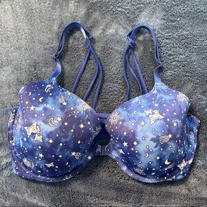 PINK Victoria's Secret Blue Starry Night Bra